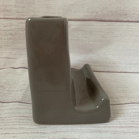 Rae Dunn Gray Pencil and Business Card Holder with DREAM Rainbow Detail 4 3/4"H - Picture 5 of 10